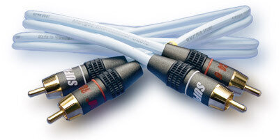 Cable de audio Hi-Fi SUPRA Cables DUAL 2RCA 1 m Blanco Cable de audio Hi-Fi