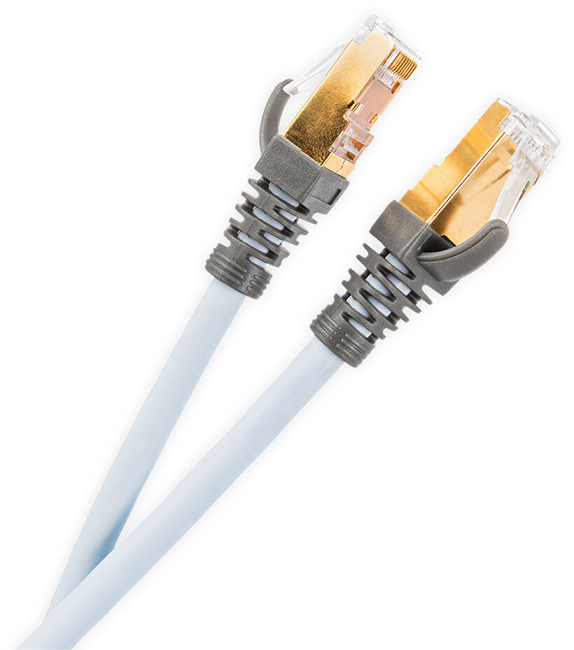 Câble Hi-Fi du réseau SUPRA Cables CAT 8 5 m Bleu Câble Hi-Fi du réseau
