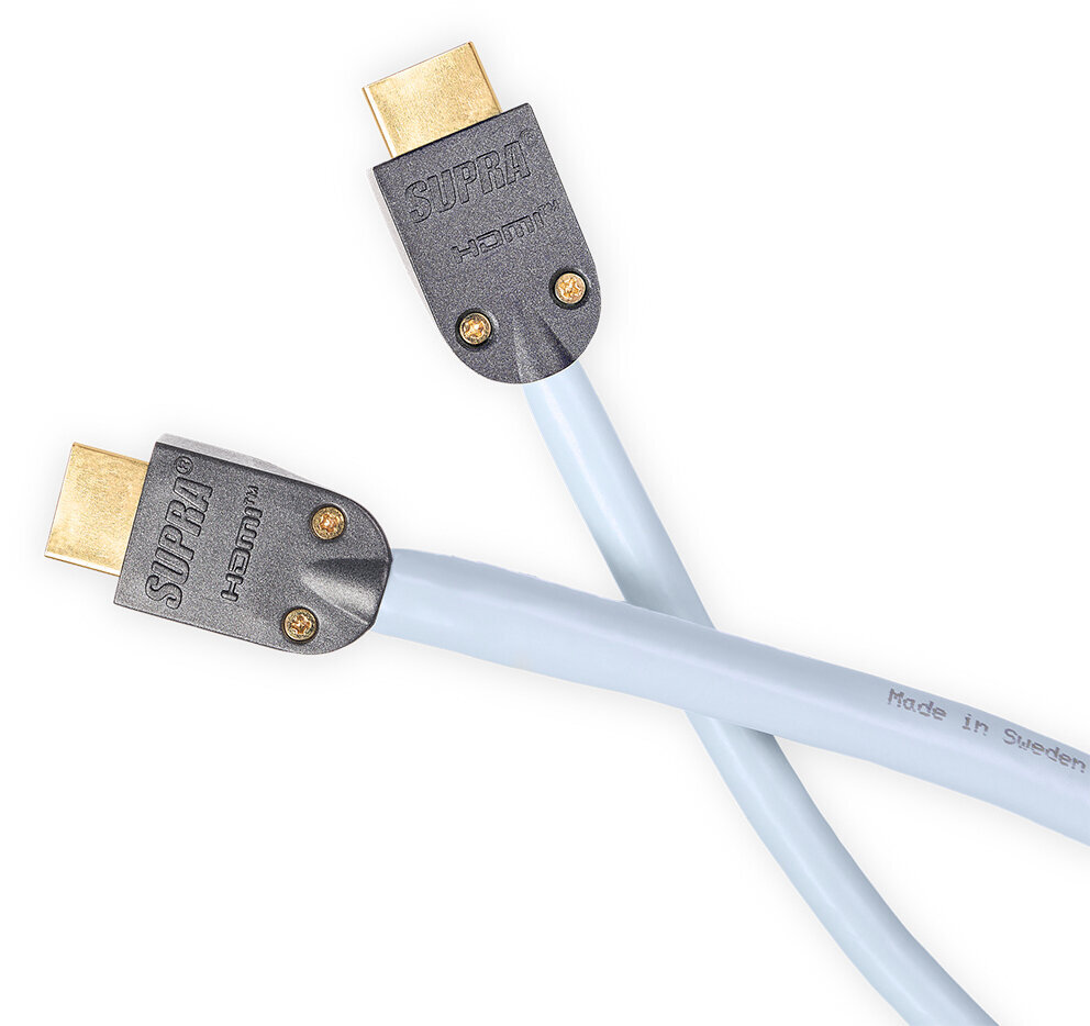Hi-Fi-videokabel SUPRA Cables HDMI-HDMI 2.1 UHD8K 1 m Blå Hi-Fi-videokabel