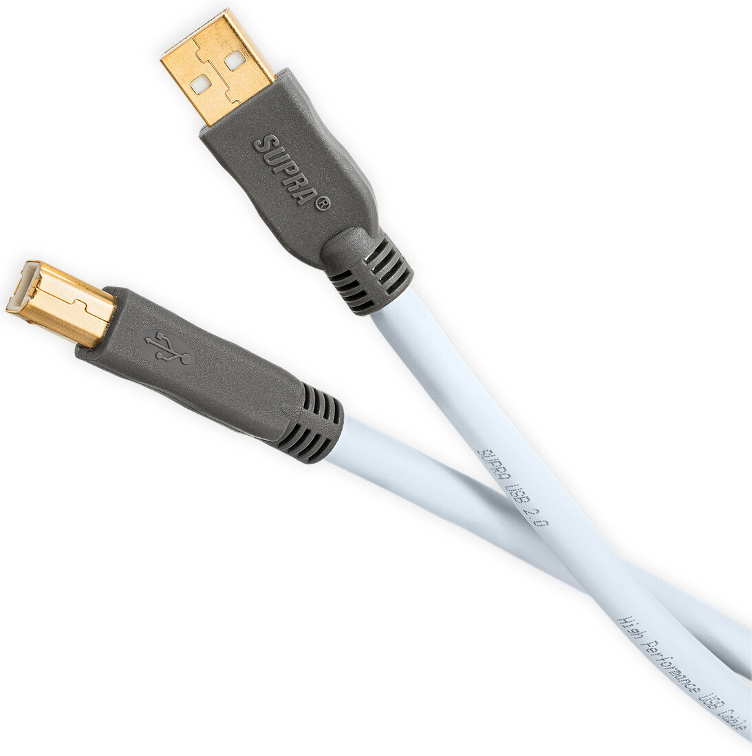 Hi-Fi USB-kabel SUPRA Cables USB 2.0 Cable 1 m Blauw Hi-Fi USB-kabel
