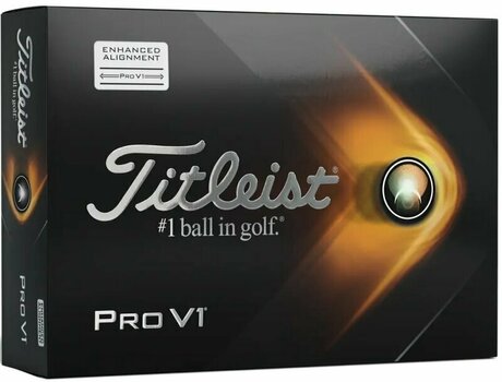 Golf Balls Titleist Pro V1 2021 Golf Balls White Alignment - 1