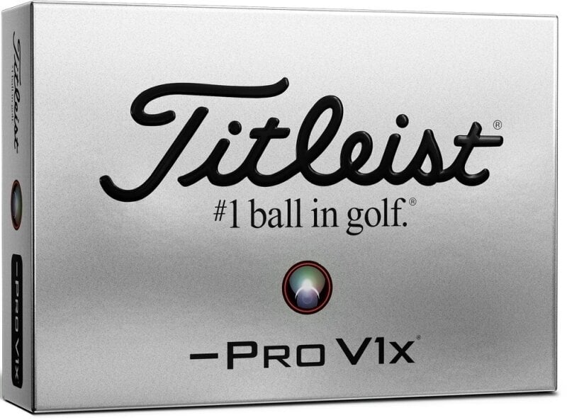 Golf Balls Titleist Pro V1x 2021 Golf Balls White Left Dash