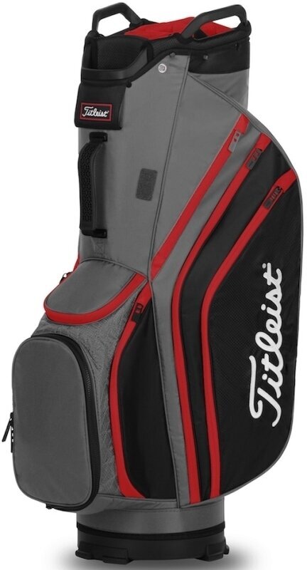 Чантa за голф Titleist Cart 14 Lightweight Charcoal/Black/Red Чантa за голф