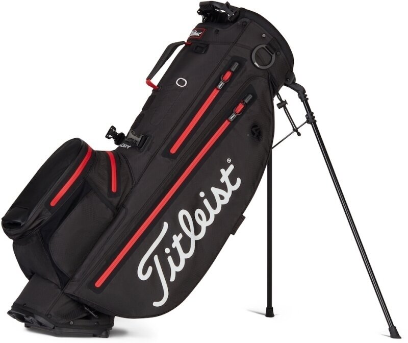 Golfbag Titleist Players 4+ StaDry Black/Black/Red Golfbag