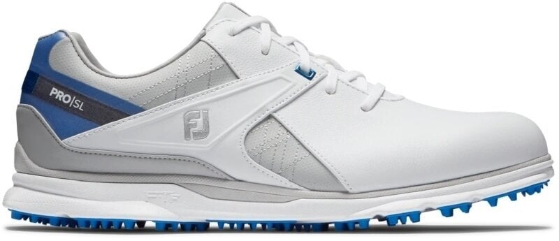Férfi golfcipők Footjoy Pro SL White/Grey/Blue 42 (Használt )