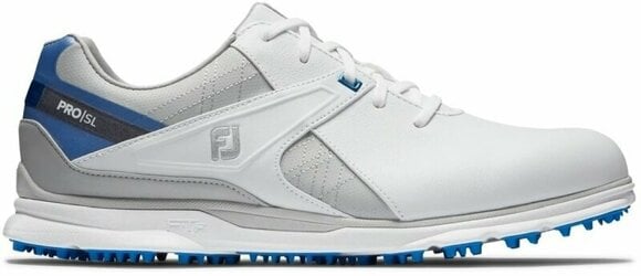 Chaussures de golf pour hommes Footjoy Pro SL White/Grey/Blue 42 (Déjà utilisé) - 1