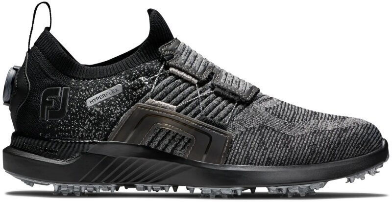 Мъжки голф обувки Footjoy Hyperflex BOA Black/Charcoal/Silver 42