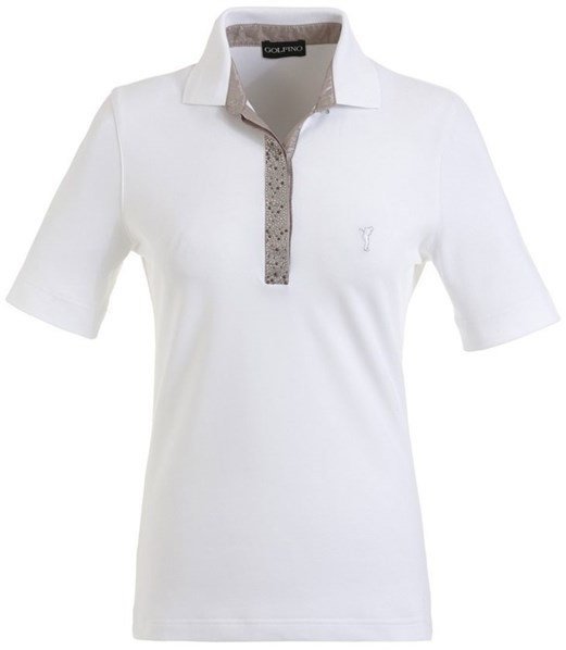 Poloshirt Golfino Sun Protection Womens Polo Shirt Optic White 44
