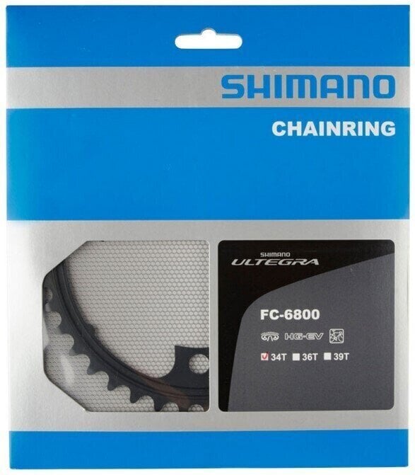 Kerékpár lánckerék / Alkatrész Shimano Y1P434000 Lánckerék 110 BCD-Aszimmetrikus 34