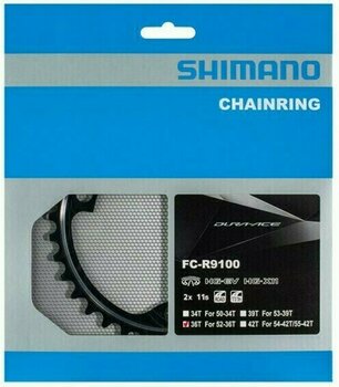 Kettingblad/accessoire Shimano Y1VP36000 Chainring 110 BCD-Asymmetric 36T 1.0 - 1