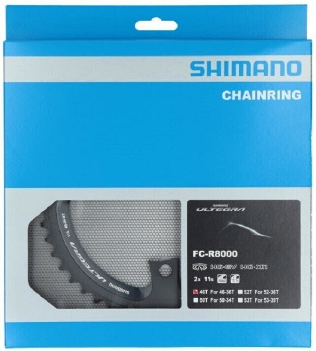 Ketjupyörä / tarvikkeet Shimano Y1W898010 Chainring 110 BCD-Asymmetric 46T 1.0