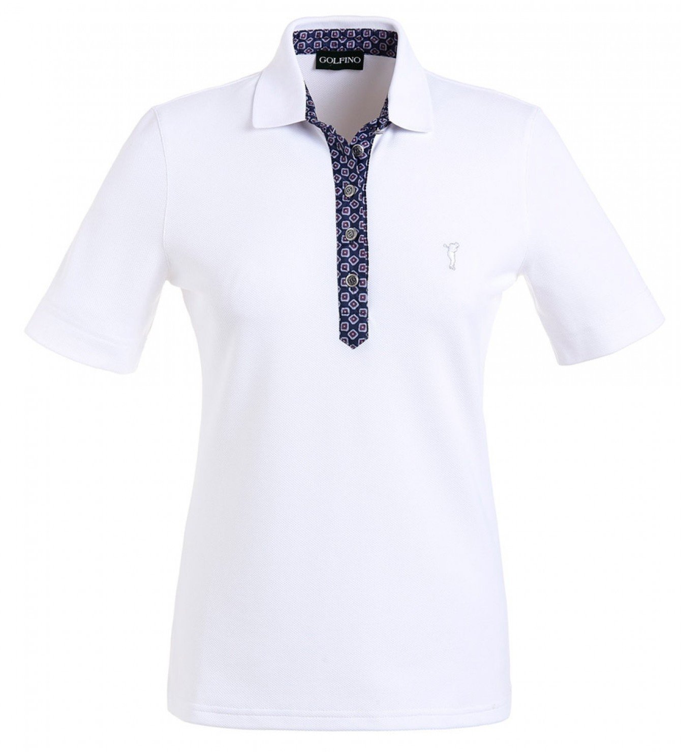 Polo trøje Golfino Dry Comfort Piqué Womens Polo Shirt Optic White 34