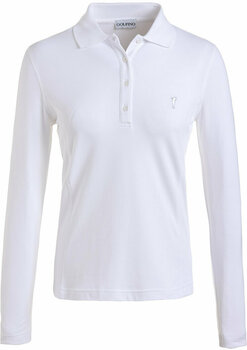 Polo majica Golfino Brushed Sun Protection Longsleeve Womens Polo Optic white 34 - 1