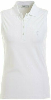 Риза за поло Golfino Sun Protection Sleeveless Womens Polo Shirt Optic white 40 - 1