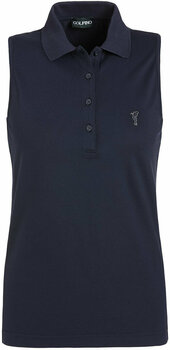 Pikétröja Golfino Sun Protection Sleeveless Womens Polo Shirt Navy 40 - 1