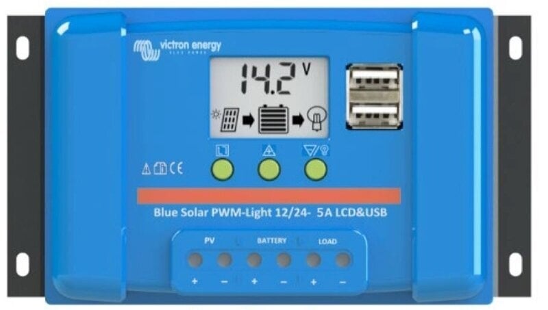 Carregador de baterias marítimas Victron Energy BlueSolar PWM-LCD