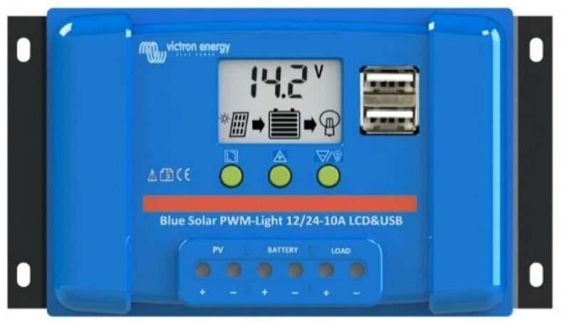 Lodní nabíječka, příslušenství Victron Energy BlueSolar PWM-LCD 12/24V-10A