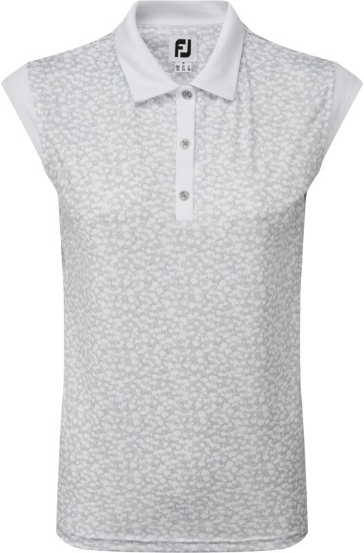 Koszulka Polo Footjoy Cap Sleeve Print Interlock White L