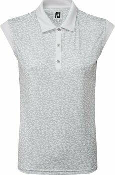Polo Shirt Footjoy Cap Sleeve Print Interlock White L - 1