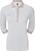 Polo Shirt Footjoy 3/4 Sleeve Pique with Printed Trim White/Blush Pink L