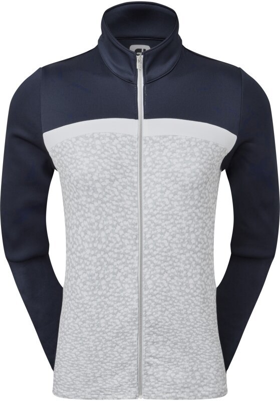 Pulover s kapuco/Pulover Footjoy Full-Zip Curved Clr Block Midlayer Grey/Navy/White M