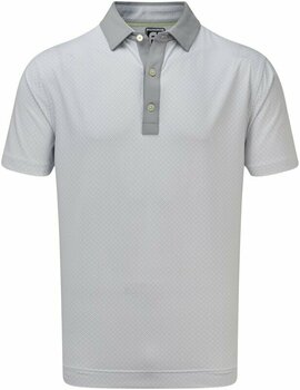 Риза за поло Footjoy Lisle Foulard Print Grey/White M - 1