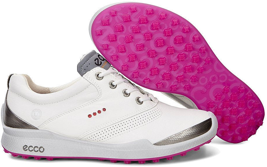 Calzado de golf de mujer Ecco Biom Hybrid Womens Golf Shoes White/Candy 36