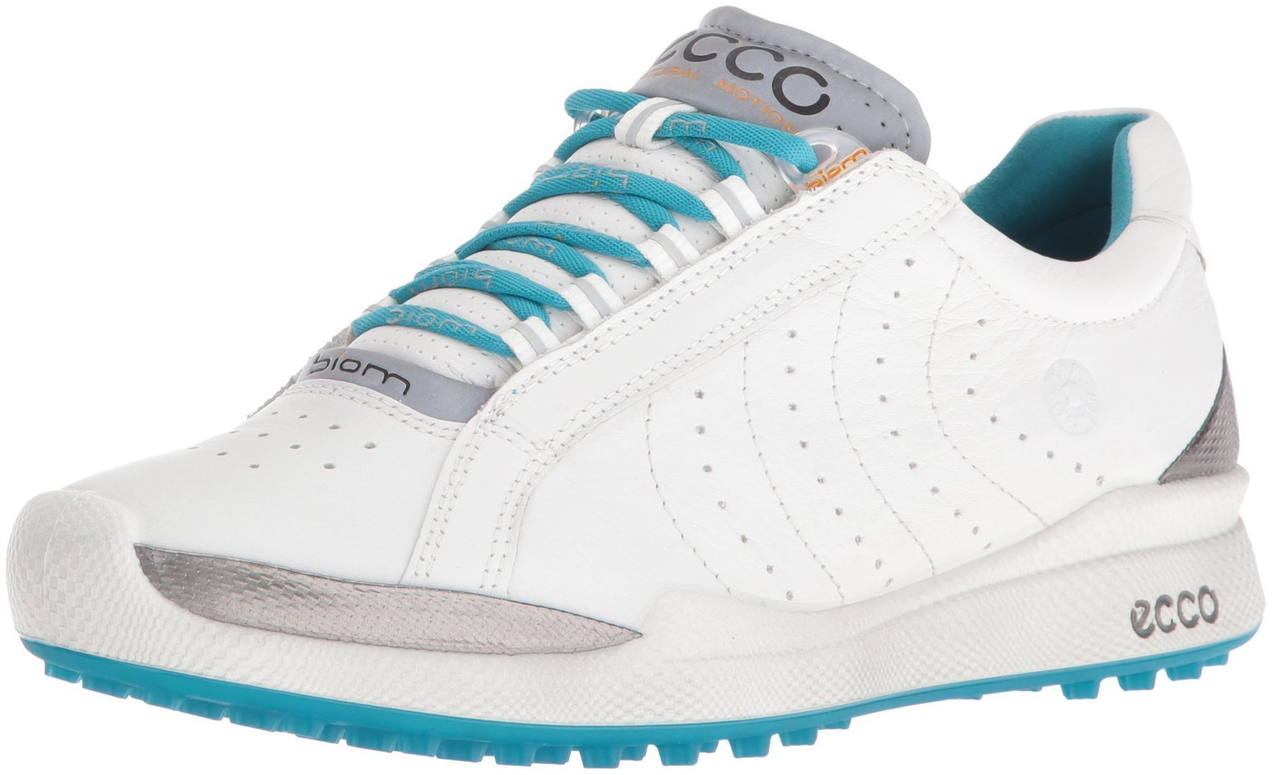 Golfskor för dam Ecco Biom Hybrid Womens Golf Shoes White/Capri Breeze 37