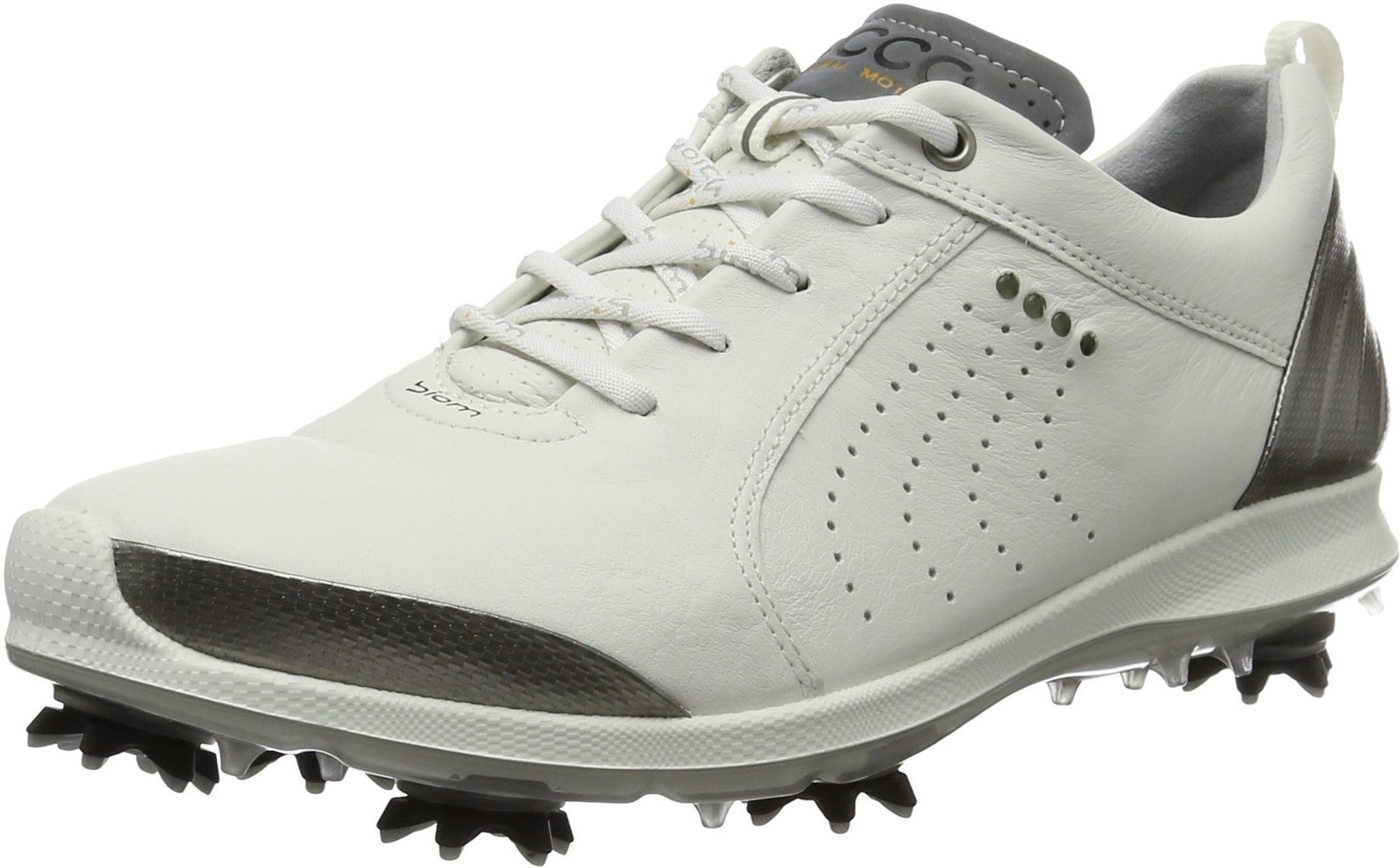 Calzado de golf de mujer Ecco Biom G2 Womens Golf Shoes White/Buffed Silver 36