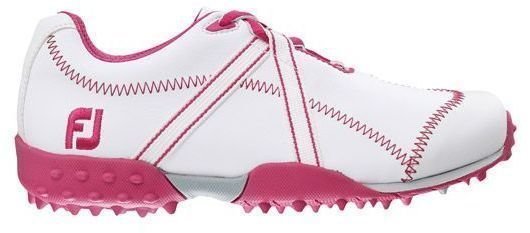 Pantofi de golf pentru copii Footjoy Junior Golf Shoes White/Pink US 4