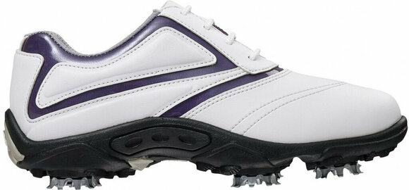 Джуниър голф обувки Footjoy GreenJoys Junior Golf Shoes White/Purple US 5 - 1