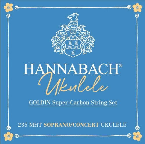 Sopraano-ukulelen kielet Hannabach Goldin Carbon Soprano/Concert