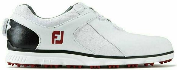 Heren golfschoenen Footjoy Pro SL BOA Mens Golf Shoes White/Black/Red US 10,5 - 1