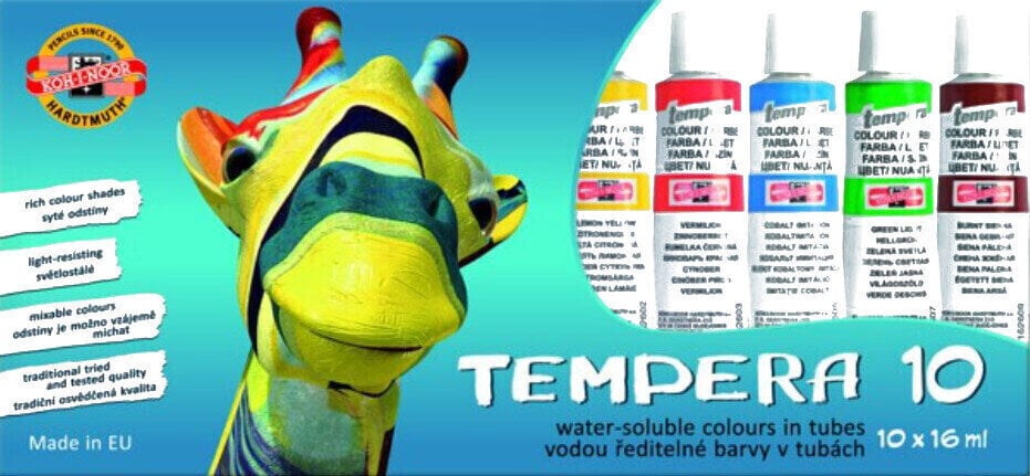 Farba tempera KOH-I-NOOR Zestaw kolorów temper 10x16 ml