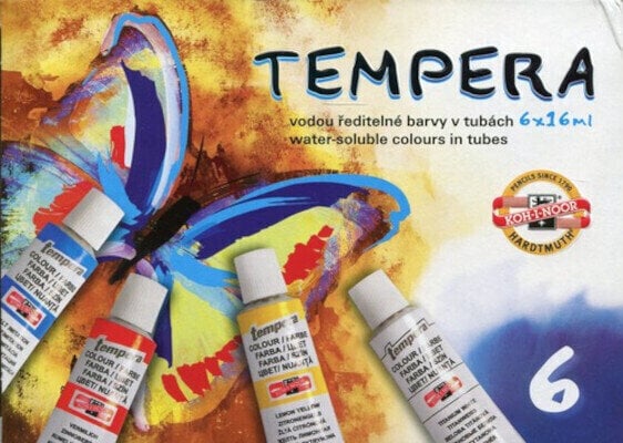 Peinture tempera
 KOH-I-NOOR Ensemble de couleurs à la détrempe 6x16ml