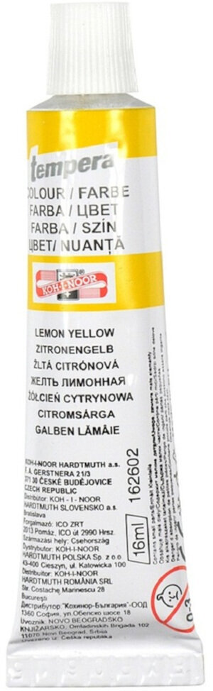 Temperamaali KOH-I-NOOR Tempera 16 ml Lemon Yellow