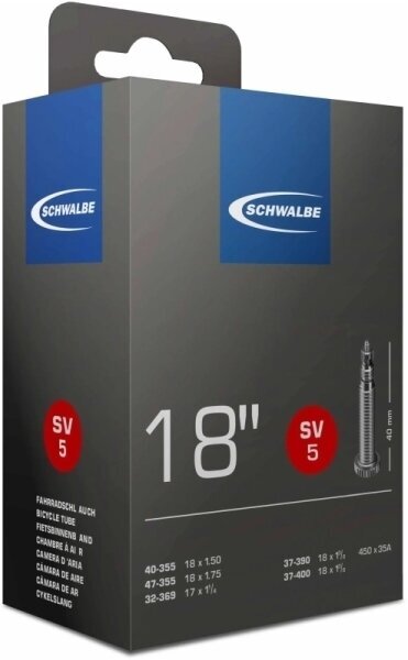 Schläuche Schwalbe 18 FV5 32/47-355/400 Ek 40mm 95g 32-47 mm 95.0 40.0 Sclaverandventil Bike Tube