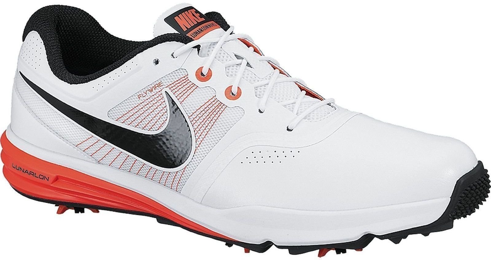 Heren golfschoenen Nike Lunar Command Mens Golf Shoes White/Black/Crimson US 10