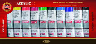 Akrilna boja KOH-I-NOOR 16270400000 Set akrilnih boja 10 x 40 ml