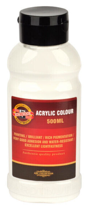 Culoare acrilică KOH-I-NOOR Vopsea acrilică 500 ml 100 White