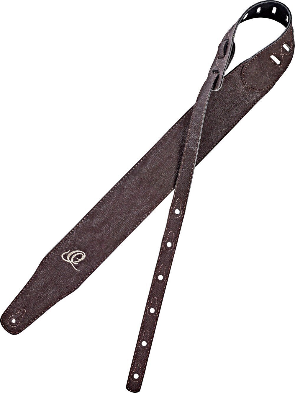 Leather guitar strap Ortega OSVG-75BR Leather guitar strap Brown