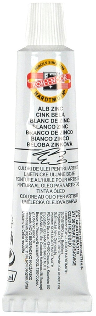 Oil colour KOH-I-NOOR 16150100000 Oil Paint Alb Zinc 16 ml 1 pc