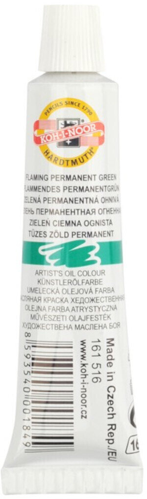 Cor de óleo KOH-I-NOOR Tinta a óleo 16 ml Flaming Permanent Green