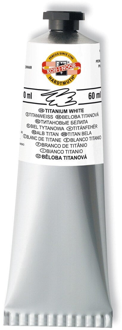 Χρώμα λαδιού KOH-I-NOOR Χρώμα λάδι 60 ml Titanium White