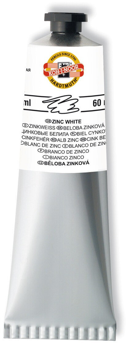 Farba olejna KOH-I-NOOR Farba olejna 60 ml Zinc White