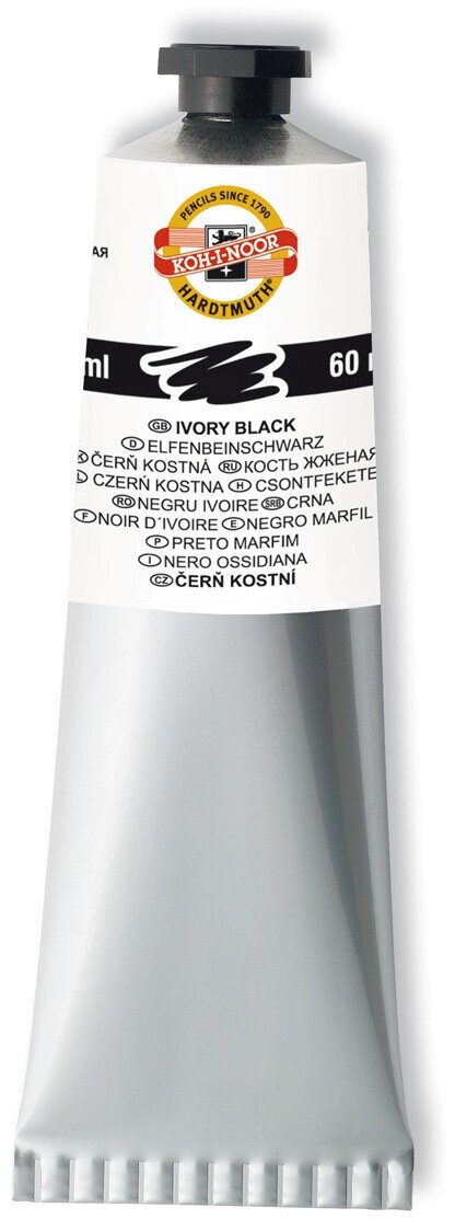 Oliefarve KOH-I-NOOR Oliemaling 60 ml Ivory Black