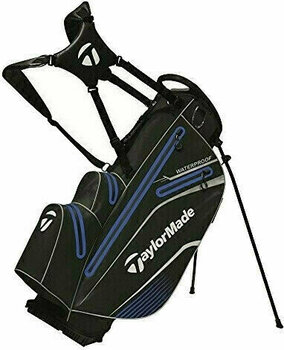 Golftaske TaylorMade Waterproof Black/Blue Stand Bag - 1
