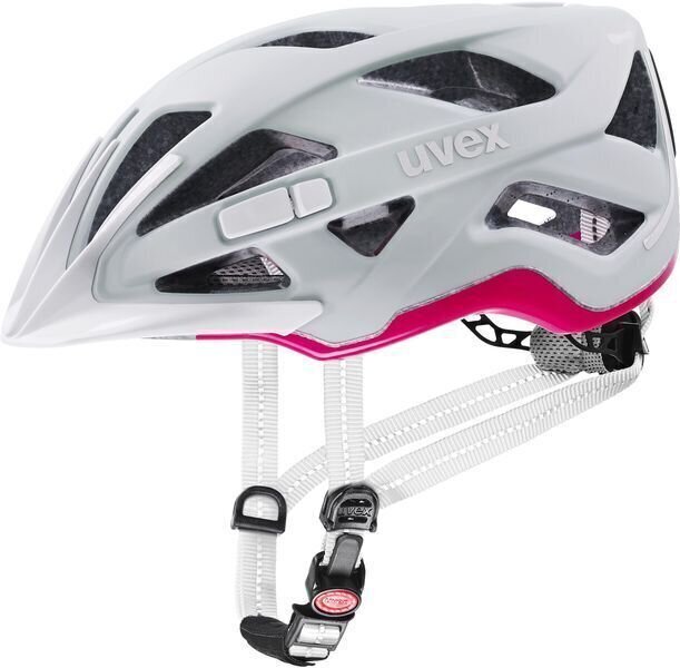 Casco de bicicleta UVEX City Active Papyrus/Neon Pink Matt 56-60 Casco de bicicleta