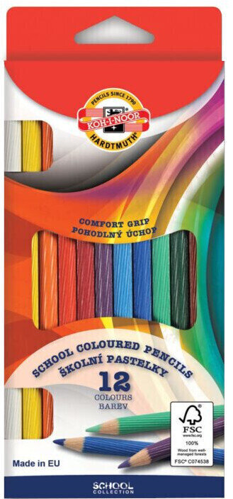 Blyanter til børn KOH-I-NOOR School Coloured Pencils (12 Pieces)