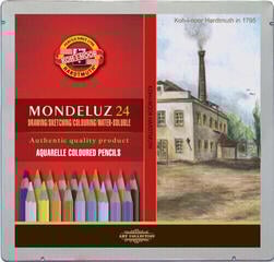 Watercolor Pencil KOH-I-NOOR Mondeluz 3724/24 Set of Watercolour Pencils Landscape 24 pcs